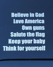 LOVE AMERICA THINK FOR YOURSELF vinyl decal -  - choose color  picture