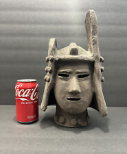 Vintage Japanese Terracotta Samurai Warrior Clay Bust Head by Takashimaya picture