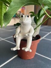 Fitz & Floyd Tumbling Frog Garden Home Decor Figurine White Ceramic picture