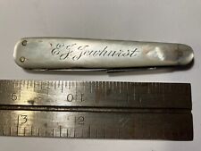 16th-17th (?) century, Mother-of-Pearl pocketknife, engraved and personalized. picture