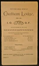 1896/97 I.O.O.F. CHATHAM LODGE 43rd Annual Report No. 29 - Nice picture