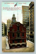Boston MA-Massachusetts, Old State House, Outside Aerial View, Vintage Postcard picture