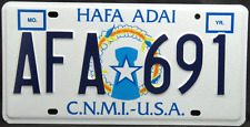 1989 issue Northern Mariana Islands License Plate US Territory CNMI AFA-691 MINT picture