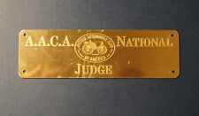 AACA Antique Automobile Club Of America National Judge Plaque Trophy picture