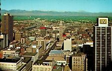 Aerial View, 16th Street, Denver Colorado chrome Postcard picture