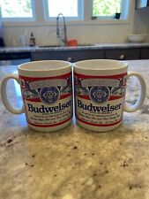 Vintage Budweiser Coffee Mug Cup Classic 1990’s Budweiser Beer Label picture