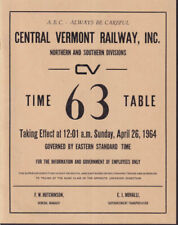 Central Vermont Railway Employee Timetable #63 4/26 1964 picture