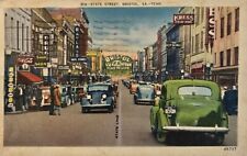 1940 State Street Bristol VA Tennessee Classic Cars  Vtg Postcard. Posted W/1c  picture