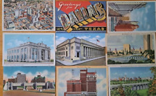 Lot of 9   DALLAS, TEXAS     Vintage TX  Postcards   ca.1930's-1940's picture