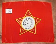Authentic Soviet USSR Flag Banner Pioneer Octobrist New With Tag, Perfect Cond. picture