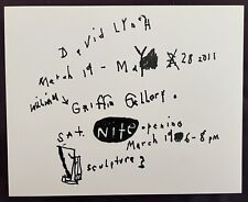 David Lynch 2011 Griffin Gallery Exhibition Card Invitation picture