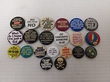 Vintage 90s Pinback Button Pin Lot Silly Sayings Grateful Dead picture