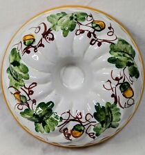 Bundt Cake Mold Vintage Bassano Ceramic Faience Ceramiche ABC Floral Italy picture