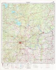 Russian Soviet Military Topographic Map - MOSCOW (Russia) 1:1 000 000, ed. 1974 picture