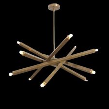 Timeless Elegance: Brushed Brass 6-Arm Chandelier – Illuminate Your Space picture