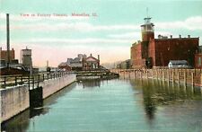 Vintage Postcard; View in Factory District, Marseilles IL LaSalle Co Wheelock picture