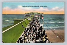 Old Orchard Beach ME-Maine, The Pier, Antique Vintage Souvenir Postcard picture