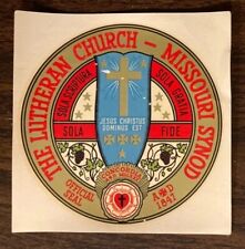 Official Seal of the Lutheran Church - Missouri Synod - Vintage 1960’s Decal picture
