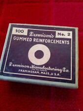 Dennison's Gummed Reinforcements Vintage 100 Years Old?? Framingham MA 1922 Blue picture