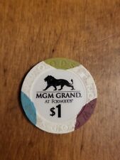 $1 MGM GRAND FOXWOODS Casino Chip Vintage   picture