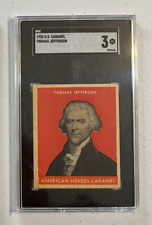 1932 US Caramel R114 Thomas Jefferson Red Presidents American Heroes SGC 3 Card picture