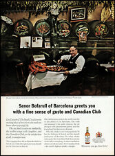 1964 Los Caracoles restaurant Barcelona Canadian Club retro photo print ad L4A picture