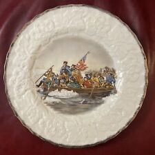 VINTAGE WASHINGTON CROSSING THE DELAWARE PLATE BY ALFRED MEAKIN ENGLAND picture