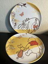 (2)Vintage ZAK Designs Melamine Winnie The Pooh & Piglet &Eeyore Plates 10” picture