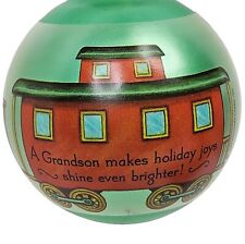 Vtg 1985 Hallmark Train Grandson Christmas Ball Ornament 3