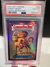 2020 Garbage Pail Kids Chrome 86a Horsey Henry Purple Refractor PSA 10 Gem Mint picture