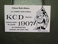 QSL Card - KCD 1907 - George & Marie Williamson - Seabrook, New Jersey picture