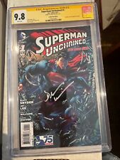 Superman Unchained #1 CGC 9.8 NM/MT, Combo Pack, Jim Lee, SS signed by Dean Cain picture