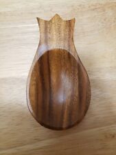 Vintage Wood Pineapple Dish Hawaii Tiki Party Spoon Rest picture