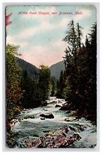 Postcard: MT 1912 Middle Creek Canyon, Creek, RPO, Bozeman, Montana - Posted picture