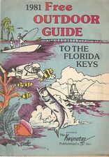 1981 FLORIDA KEYS OUTDOOR GUIDE Road Maps Fishing Diving Restaurants Resorts  picture
