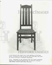1981 Press Photo An antique tall-backed side chair designed by Harvey Ellis picture