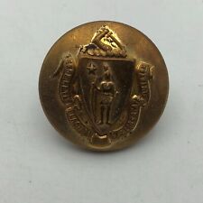 Vtg Antique Massachusetts State Seal Militia Uniform Button Lilley Columbus Q1 picture