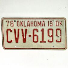 1978 United States Oklahoma Cleveland County Passenger License Plate CVV-6199 picture