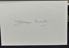 Sir George Martin signed card The Beatles autograph Abbey Road picture