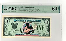 1987 $1 Disney Dollar - Waving Mickey - 1 St Run with Error PMG64 (S/N A1064737) picture
