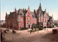 Germany, Leipzig. Bookseller Exchange. vintage print photochrome, vintage ph picture