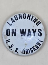 Launching Pin USS ORISKANY-ON WAYS Navy Badge Rare US Navy WARSHIP USN-VTG picture