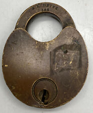 antique A E Deitz #252 solid brass padlock no key picture