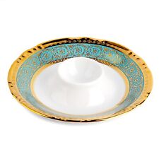 Gold Turquoise European Porcelain Egg Cup Gold-Plated Thun Czech Egg Cup 4.7