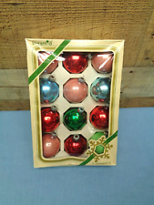 12 - Vintage RAUCH Pyramid Glass Christmas Ornaments picture