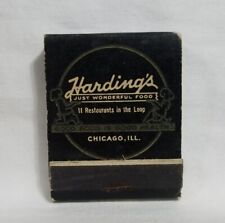 Vintage Harding's Restaurant Matchbook Chicago Illinois Food Advertising Matches picture