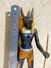 Ebros Anubis Egyptian God afterlife Handmade Statue -Stone gold * Black -13 inch picture