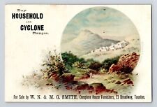 Victorian Trade Card Approach To Emmaus Household & Cyclone Ranges Smith Taunton picture