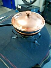 L👀K Vintage Copper Frying Pan With Warmer 9.5