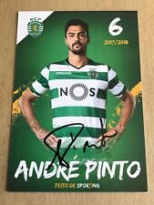André Pinto, Portugal 🇵🇹 Sporting Lisbon 2017/18 hand signed picture